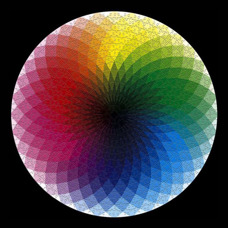 1000 Stks/pak Puzzels Voor Volwassenen Monteren Ronde Jigsaw Vloer Puzzel Voor Volwassen Creatieve Diy Woondecoratie
