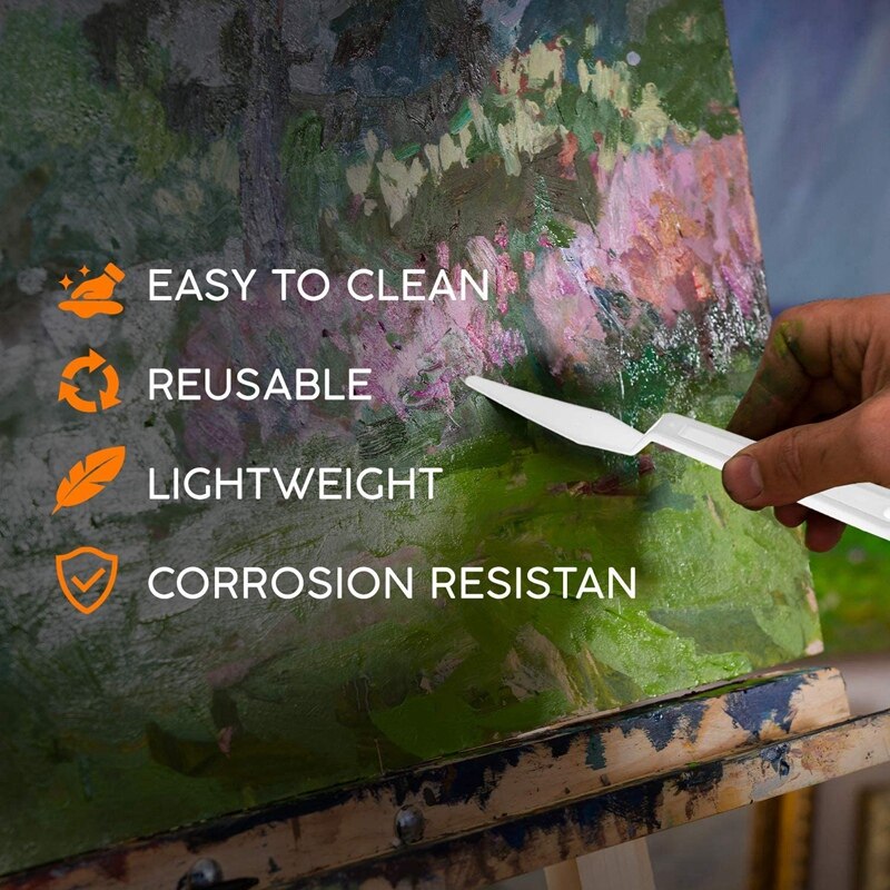 Paleta de pintura y juego de cuchillos para pintar, juego de herramientas de pintura para manualidades DIY, pintura al óleo, mezcla de pinturas, mezcla acrílica