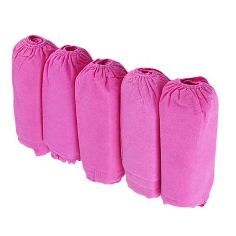 Copriscarpe monouso in tessuto non tessuto, 100 pezzi, antipolvere, antiscivolo, rosa