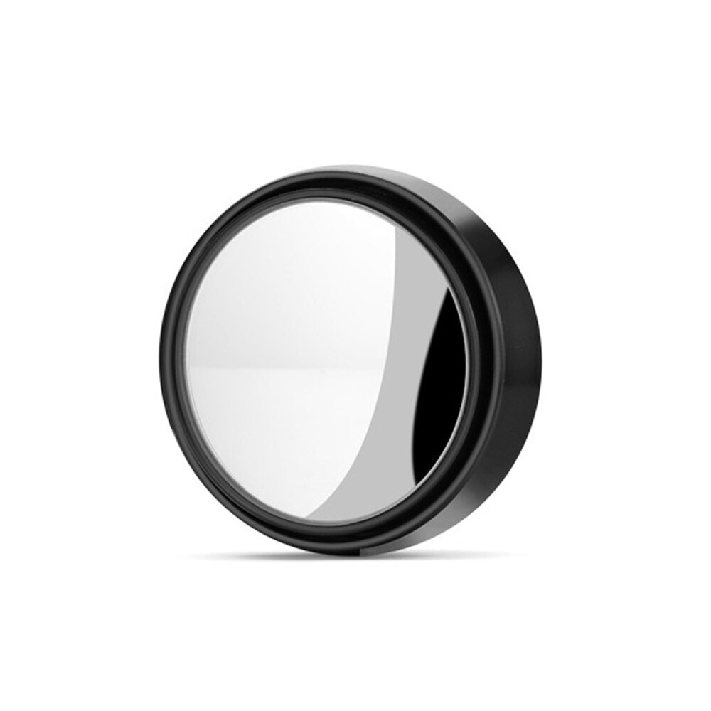 360 graders universal blindvinkelspejl bilrammeløs ultratyndt vidvinkel cirkulært konveks bakspejl: Sort 1 stk