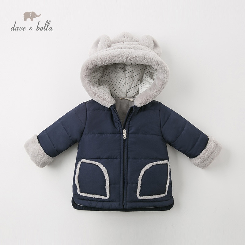 Veste à capuche éclair pour enfants | DB11631 dave, bella, veste de la marine pour bébés garçons, manteau à fermeture éclair