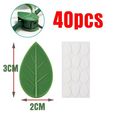 A planta invisível que escalada o suporte fixo da videira do rattan do fixação da parede grampos da folha da curvatura da tração do jardim: 40pcs