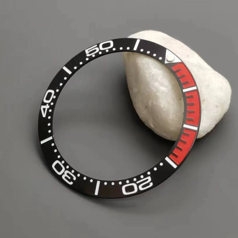 38Mm Gebogen Keramiek Bezel Insert Ring Past Skx007 Skx009 Srpd Gmt Sub Zeepaardje Horloge Case Mannen Horloge Ring Refitting Delen
