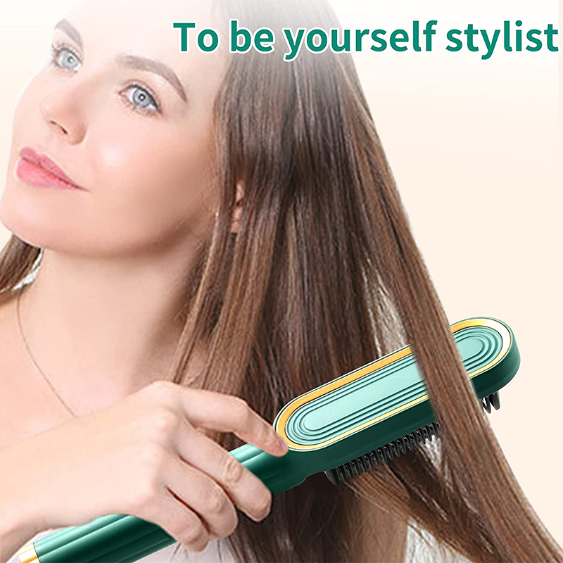 Haarglätter-Bürste für Frauen, Ion-Haarglätter, Styling-Kamm, Bürste, Glätteisen