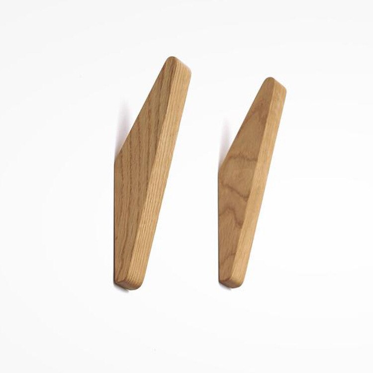 Natuurlijke Hout Kleerhanger Muur Gemonteerde Kapstok Decoratieve Sleutelhouder Hoed Sjaal Handtas Opslag Hanger Badkamer Rack