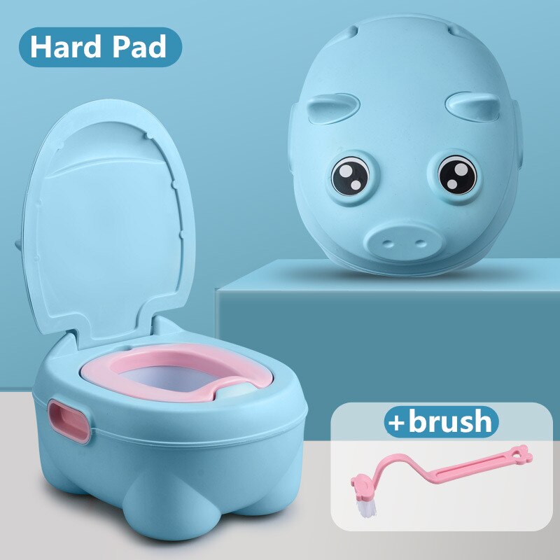 Tegneserie gris baby pottetrening sete baby takrenne toalett låve toalett trener sengepanne bærbar toalett rygg urinal til låve: Blå
