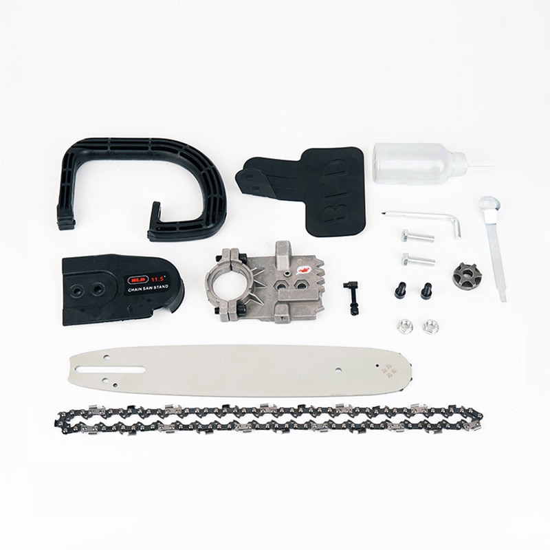 Pièces de support de tronçonneuse changées meuleuse d'angle en scie à chaîne 11.5 pouces 29cm coupe de bois scie électrique transfert Remaker outil électrique