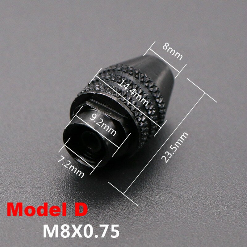 Drill Chuck Adapter Mini Keyless Drill Chuck Bit Self-Tighten Electric Drill Bits Collet Fixture Tools Quick Change Converter: long M8x0.75