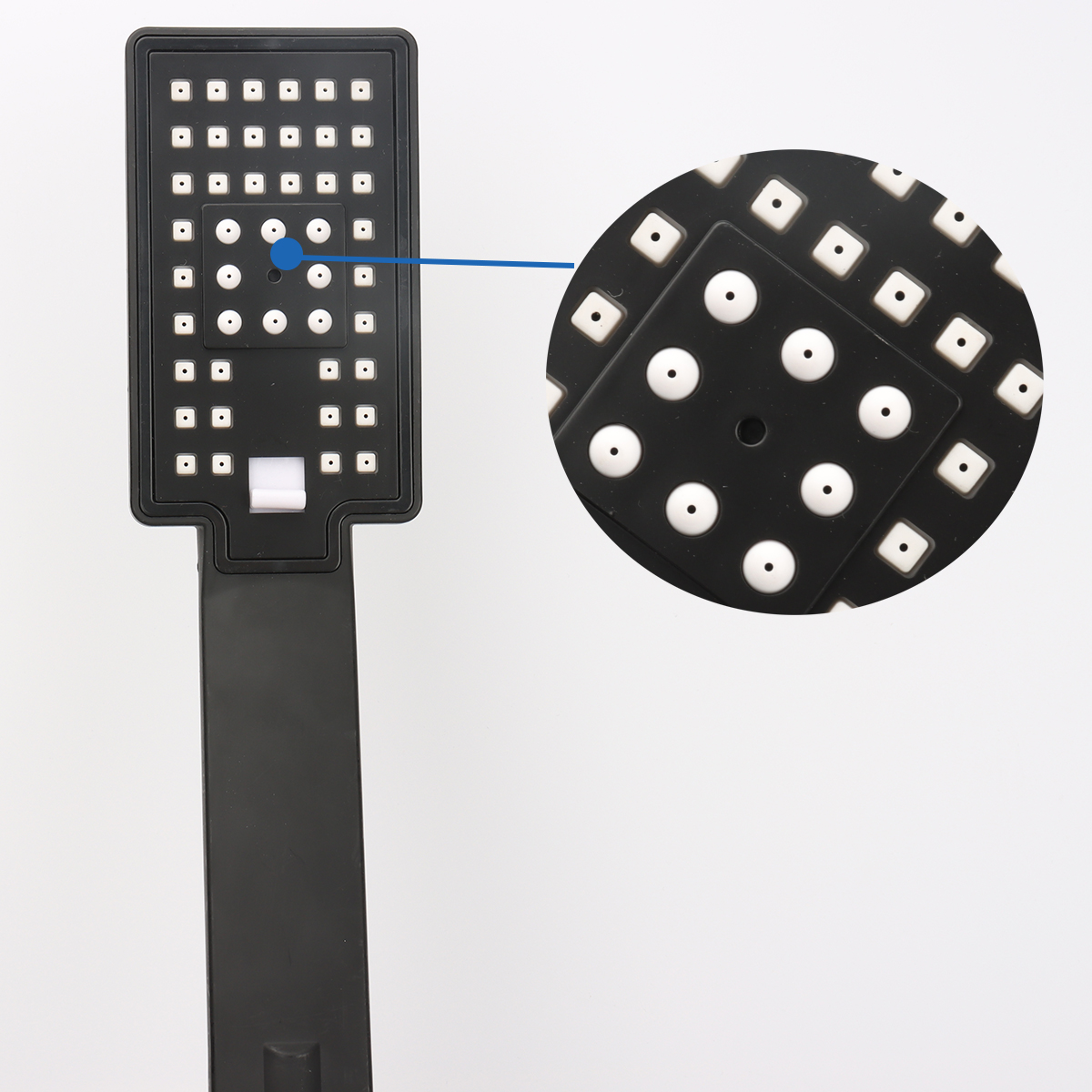 Hand-held Shower Head Water Saving Black Bathroom Rainfall Shower Nozzle Aerator High Pressure handheld Shower Head