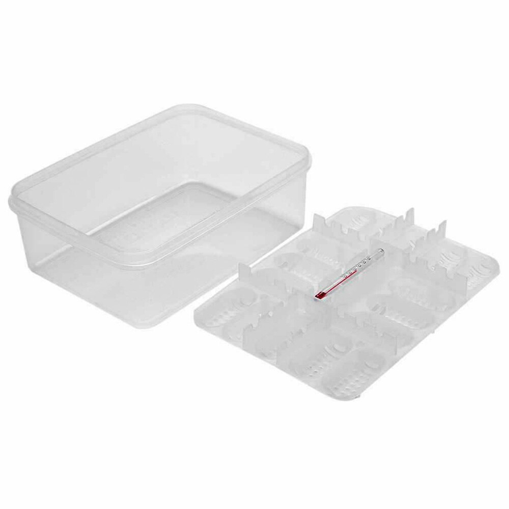 Plastic Reptiles Egg Incubator Tray Lizard Snake Eggs Hatcher Box with Thermometer Reptile Egg Box Reptile Breeding Box