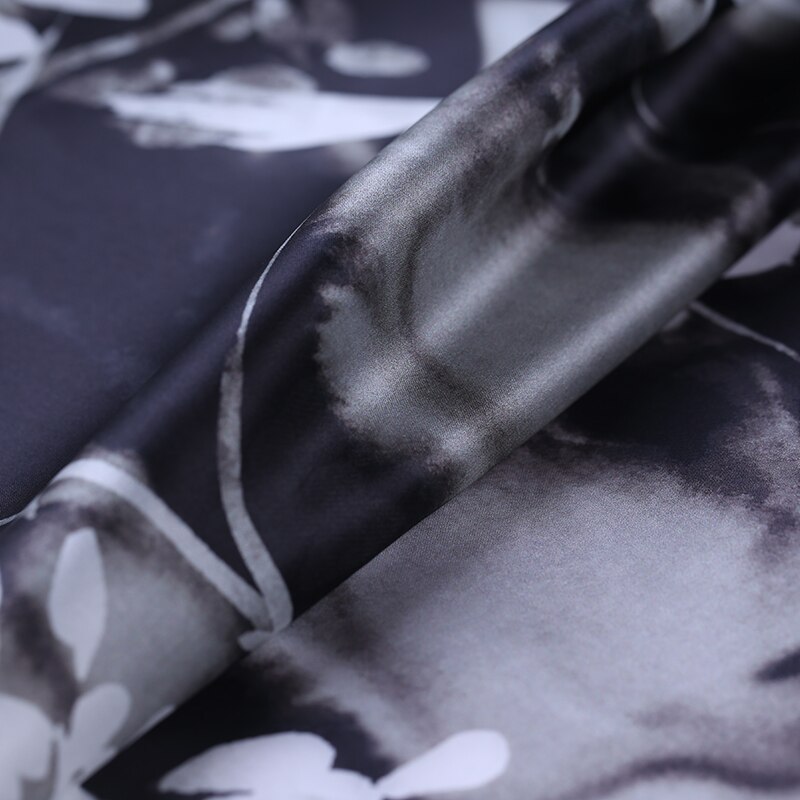 Digital printing silk organza satin fabric per meter 138cm crisp translucent dress chinese silk fabric cloth