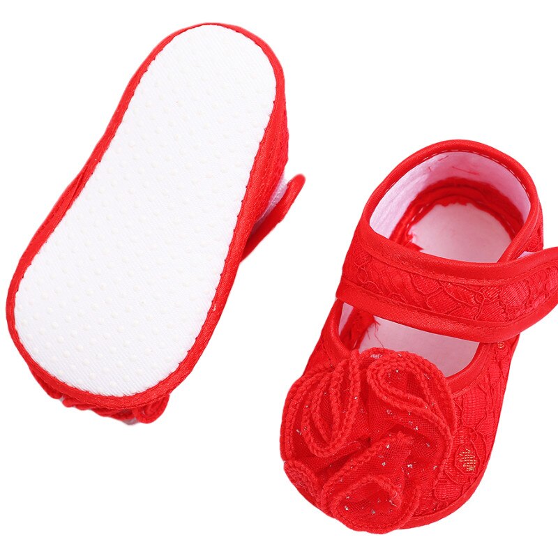 Zomer Baby Meisjes Schoenen Mode Effen Kleur Prinses Kant Bloem Schoenen Zachte Tong Peuter Casual Schoenen Voor 0-1 jaar Oude: 3 / 11