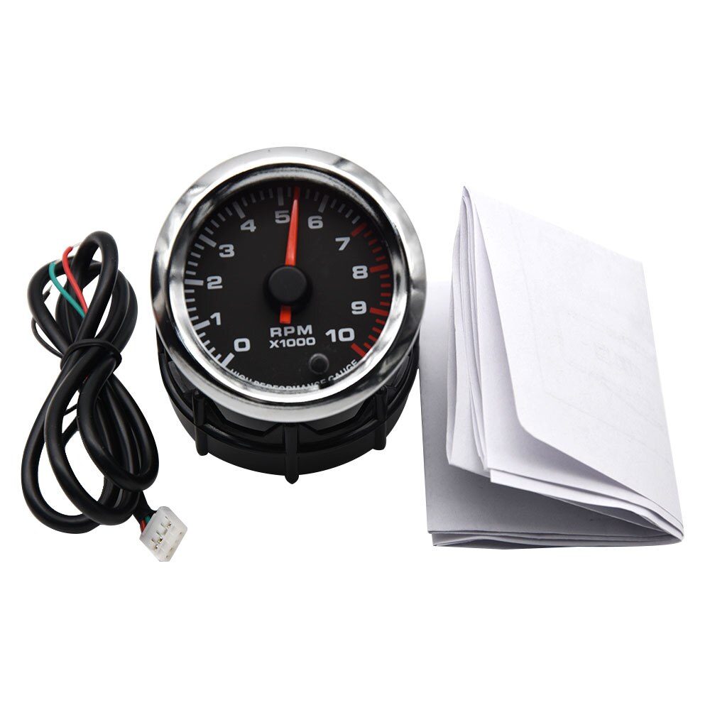 52Mm 7 Kleur Backlight Toerenteller Rpm Meter 4/6/8 Cilinders Auto Gaugelcd Digitale Display Auto Refit Accessoires Voor 12 Volt Auto: Gauge
