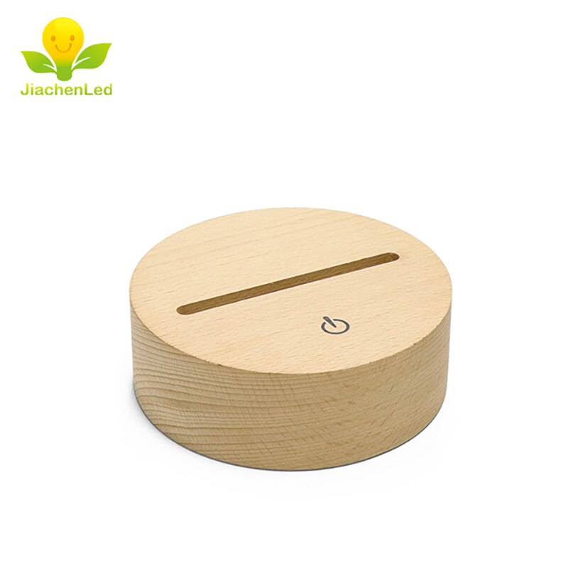 Products Touch Switch 3D Lamp Base Wood RGB Lamp Led Wood Night Light Base RGB
