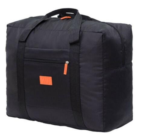 Women Travel Bag Foldable Unisex Sport Handbags Flight Bag Waterproof Bags For Women's Large Capacity Travel Bags: Black
