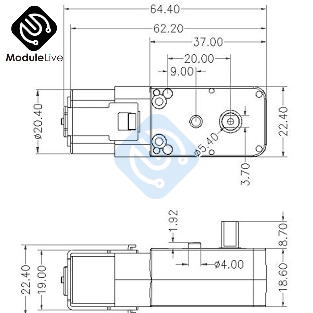 1:90 Motor Full Semi Half Metal Gear Robot Intelligent Vehicle Speed Reducer 3V-6V TT motor Single shaft Blue Case