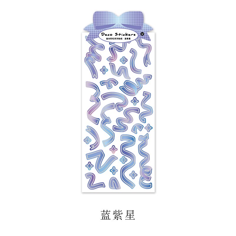 1Pcs Colorful Ribbon Decorative PET Stickers Scrapbooking Stick Label Diy Diary Album Korean Stationery Cute Sticker Accessories: 100x210mm 6