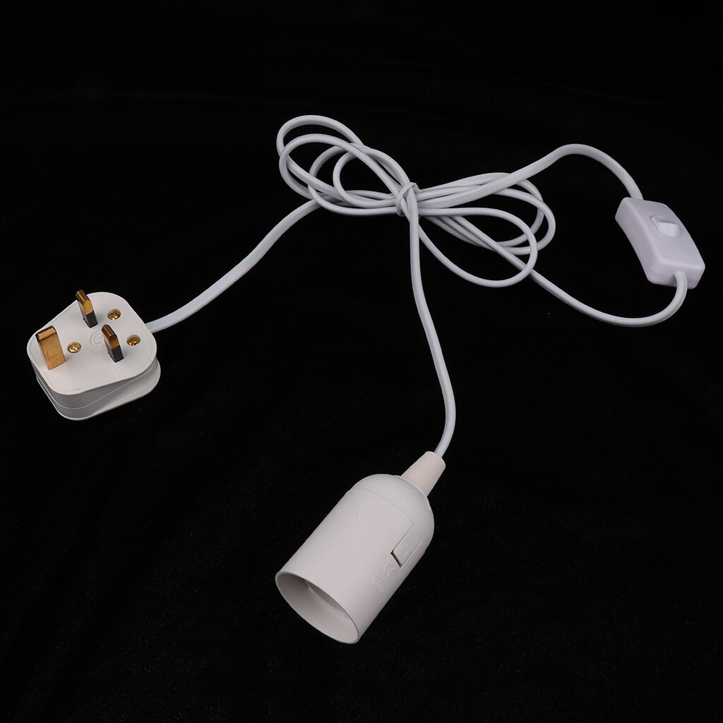 E27- voets lamp adapter houder fitting met schakelaar led verlichting uk stekker