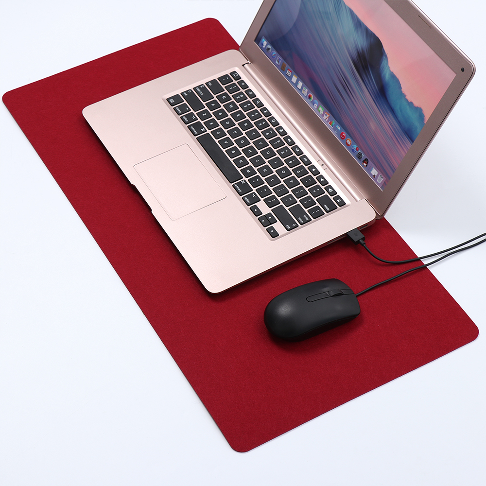 1PC Large Office Computer Desk Mat Modern Table Keyboard Mouse Pad Wool Felt Laptop Cushion Soft Office Supplies