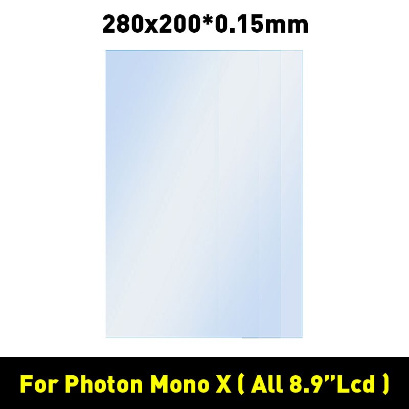 FEP Film Für Photon Mono X Harz 3D Drucker Teil 200*140/240*165/280*200mm SLA/LCD FEP Blätter 0,15mm FEP Film Für 8,9 zoll Lcd: 5 PCS / 280x200mm