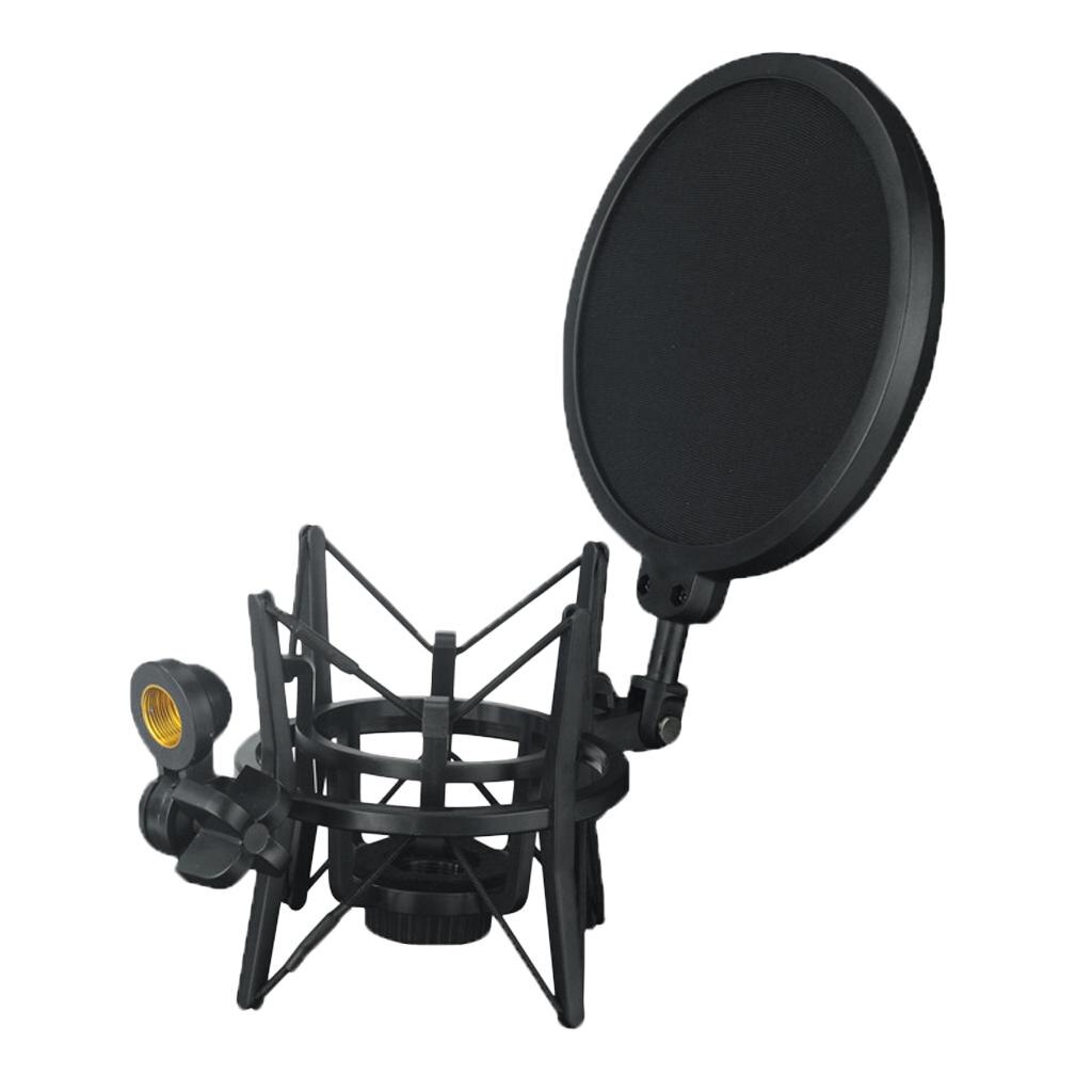 Professionele Microfoon Mic Shock Mount Houder Met Pop Shield Filter Scherm