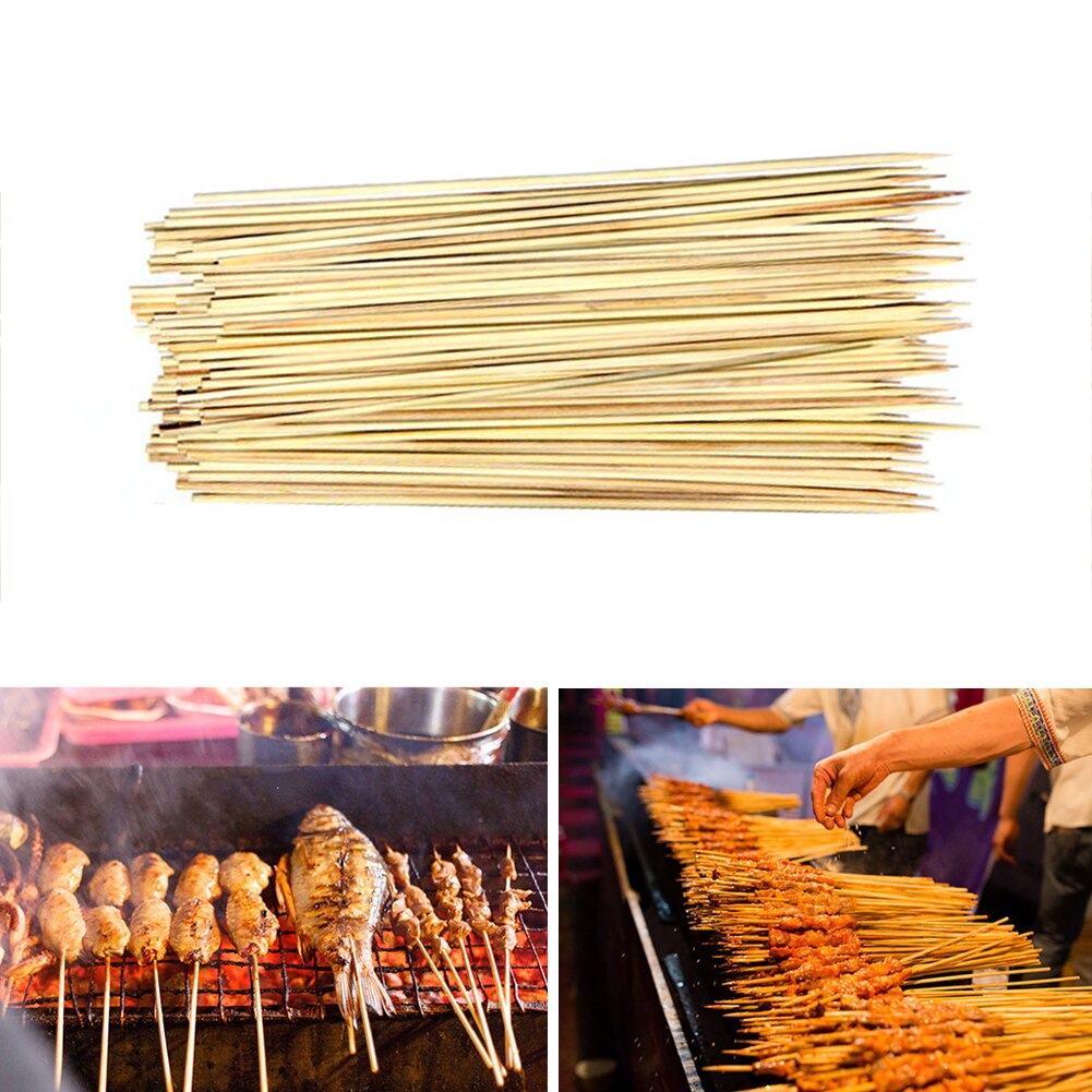 20cm*3mm BBQ Bamboo Skewers Bamboo Skewers Grill Shish Kabob Wood Sticks Barbecue BBQ Tools