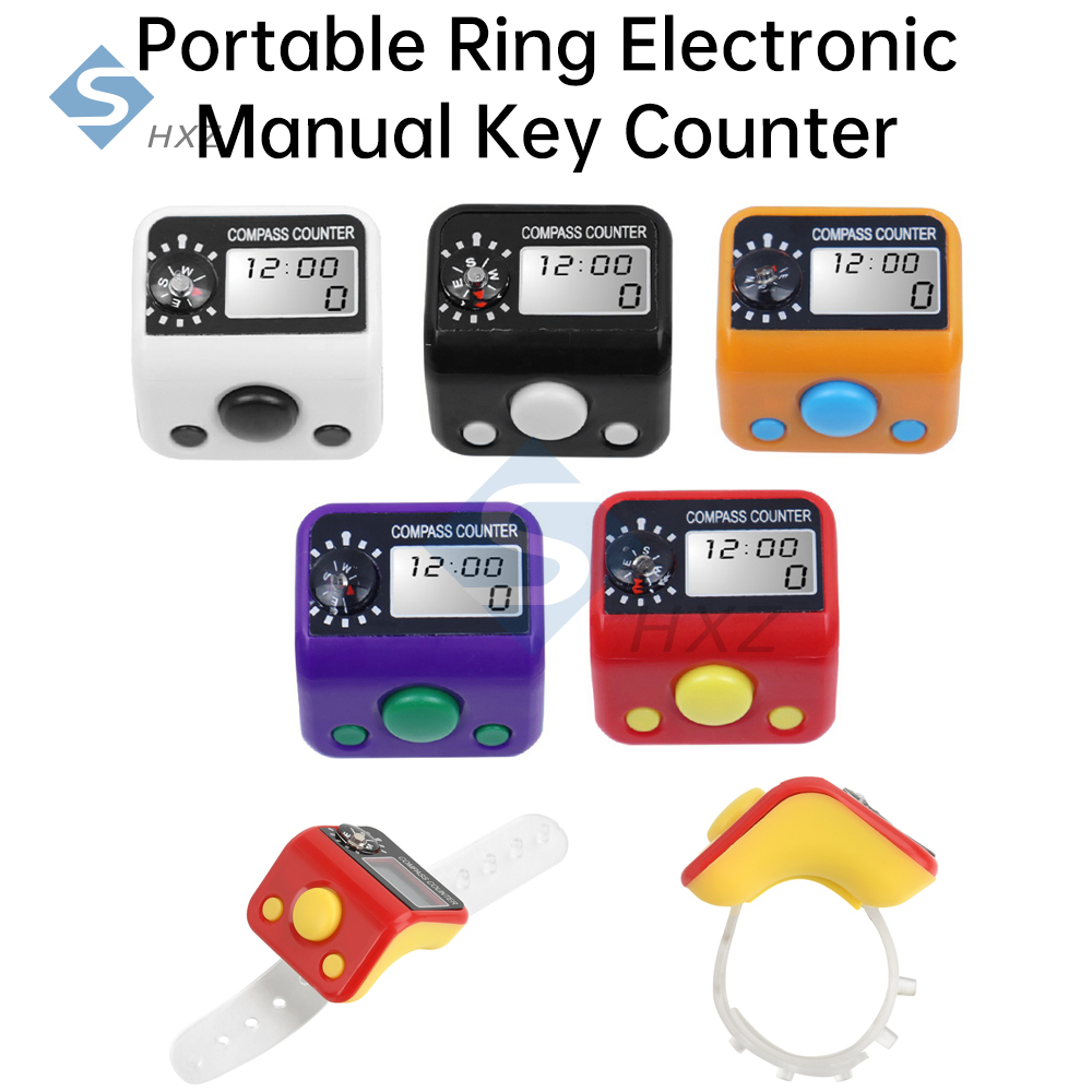 Contador de dedo con conteo de 5 dígitos, 0-99999, tipo anillo portátil, pantalla Digital Manual electrónica, contador de botones para almacén