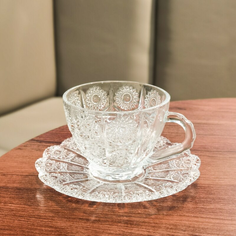 Filiżanka Espresso oryginalne szkło śniadaniowe piękna szklana filiżanka kawy wielokrotnego użytku popołudniowa herbata Kahve Fincan Takimlari zestaw filiżanek robić herbaty