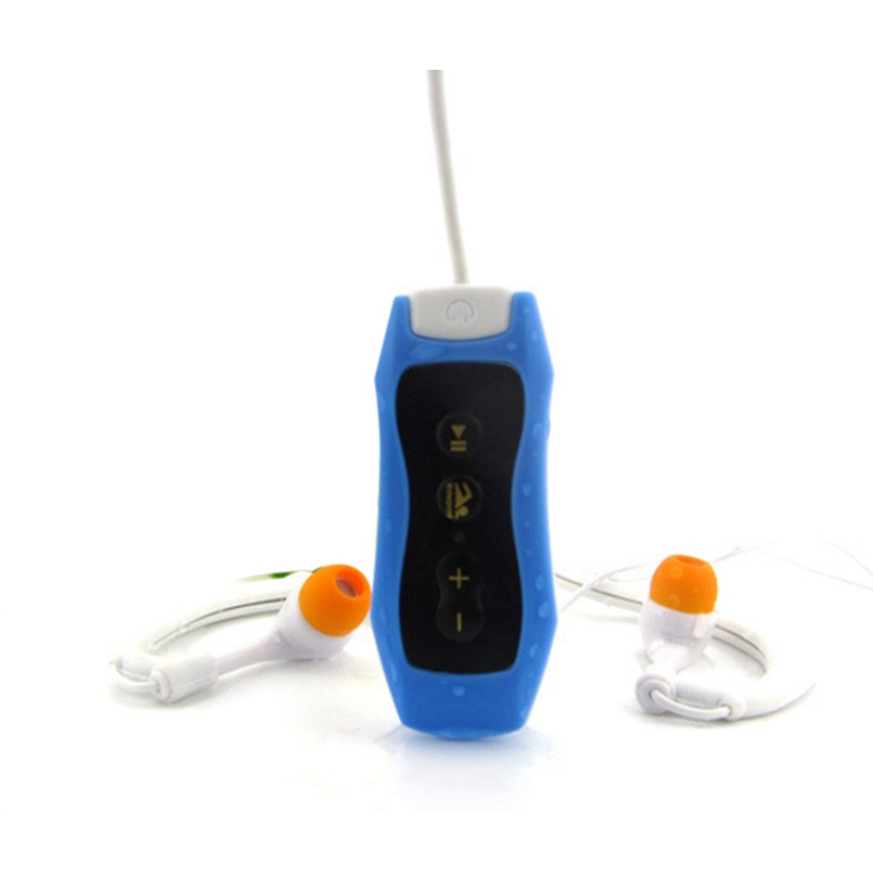 Waterproof IPX8 Clip MP3 Player FM Radio Stereo Sound Swimming Diving Surfing Cycling Sport Music Player With FM: PURPLE