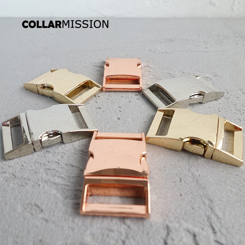 Metal side release curved buckles durable plated buckle 15mm and 20mm