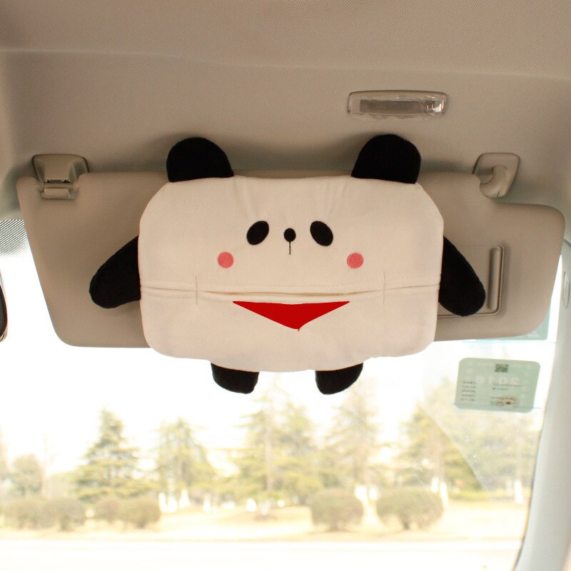 Car cartoon tissue box cartoon storage box tissue pumping storage box cute car tissue bag: Little Panada