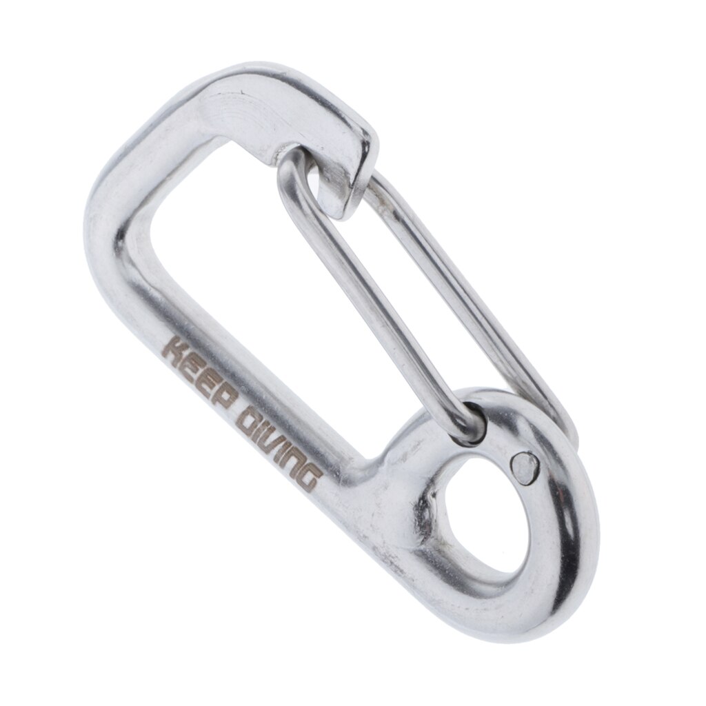 Stainless Steel Snap Hook Spring Loaded Link Carabiner Connector Clip