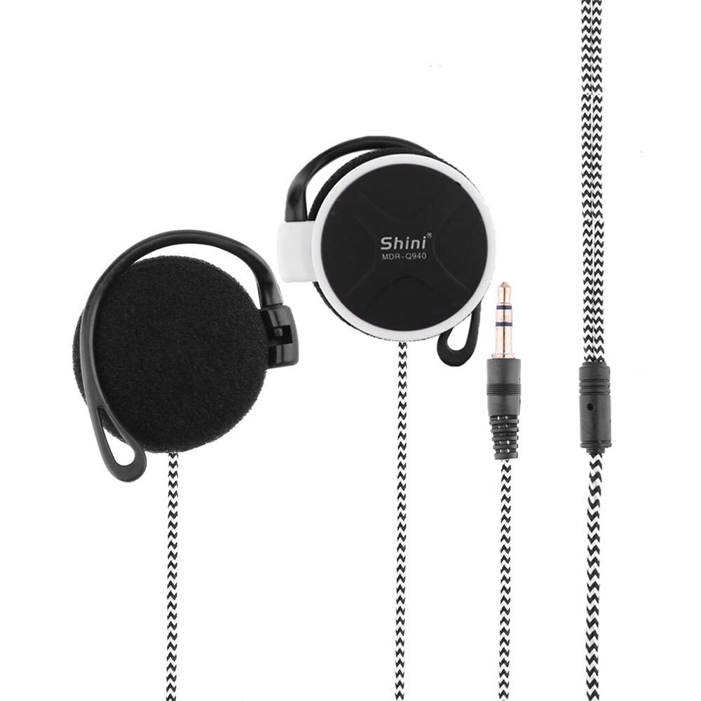 Universal Sport 3.5mm Stereo Ear-Hook Game Leisure Mobile Phone Headset Wired Earphones For Phone