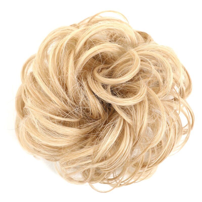 Extensiones de moño sintético de estrella Rosa, rizadas y desordenadas, extensión de pelo para boda, moño para mujeres y niños: 24-613