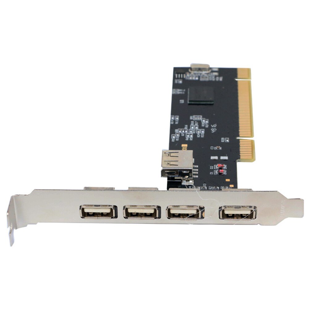 5 Poorten Interne Hoge Snelheid Duurzaam Zwart Uitbreiding Hub 480Mbps Usb 2.0 Desktop Converter Controller Adapter Pci Card