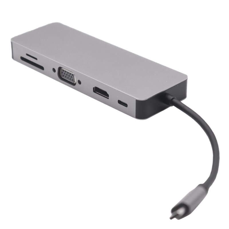 11 in1 hub tipo-c para hdmi/sd tf multifuncional docking hub 4 portas xusb 3.0 para computador portátil