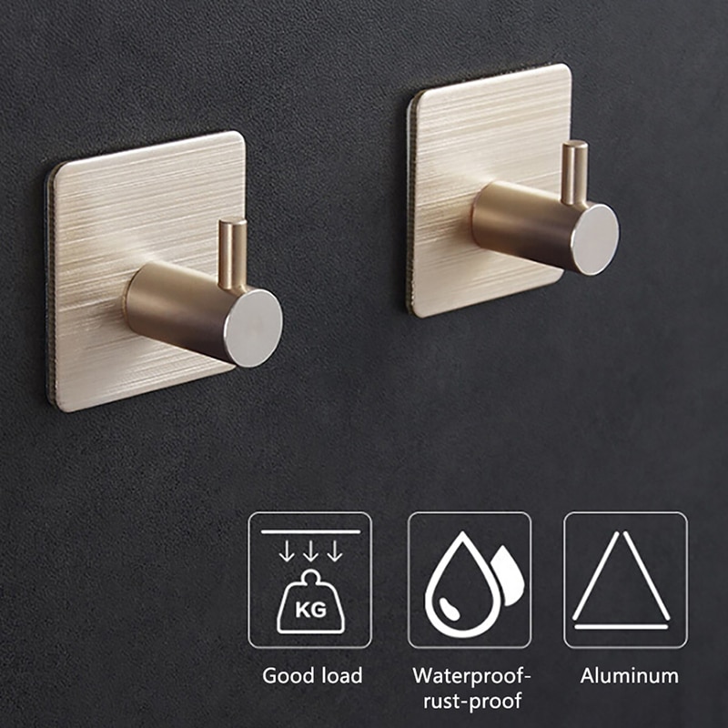 Zelfklevende keuken muur deurhaak sleutelrek keuken handdoekhouder aluminium