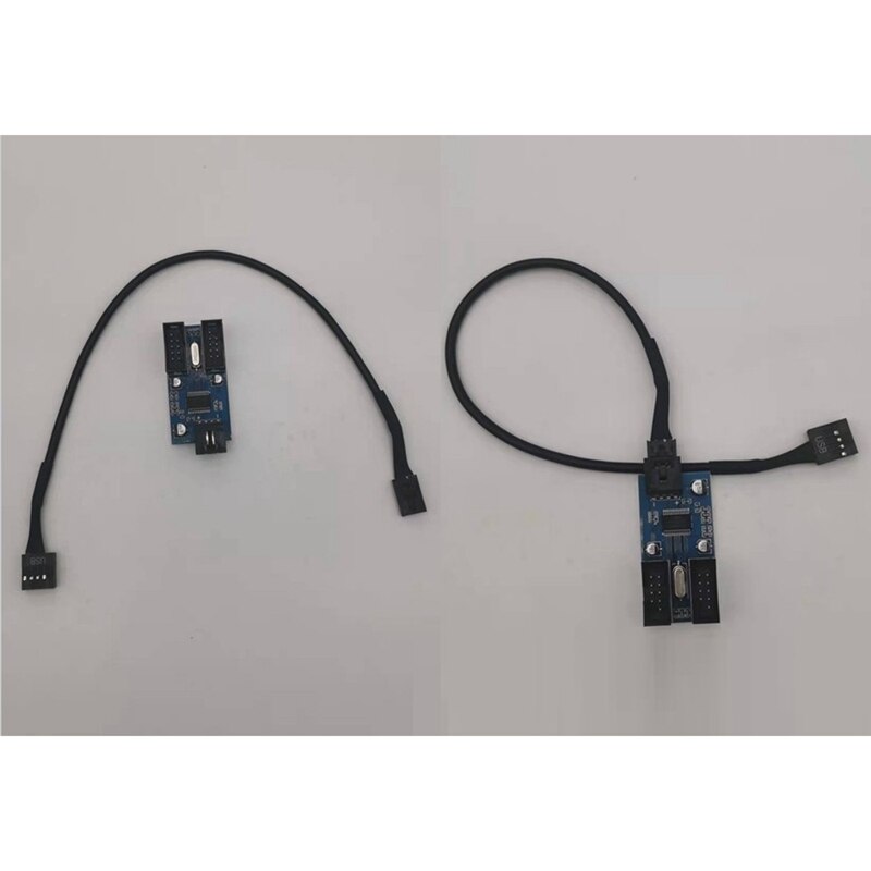 9 Pin USB Header Extension Cable Card Desktop 9-Pin USB HUB USB 2.0 9 Pin Connector Adapter