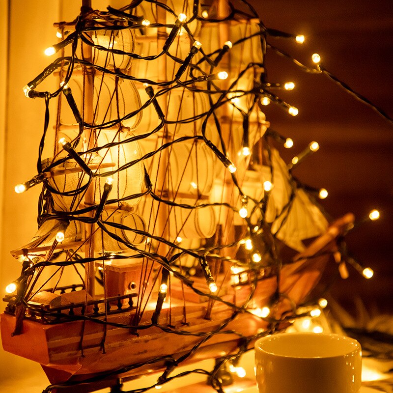 Buiten Solar String Light 300LED 8 Modi Solar Lamp Straat Waterdichte Voor Tuinen Wedding Valentines Kerst Kerstverlichting