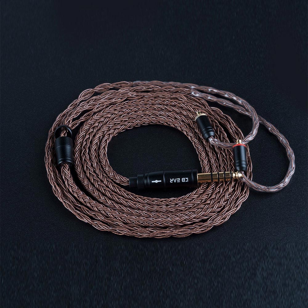 KBEAR 16 Core Pure Copper Earphone Cable 2PIN/MMCX/QDC Earbuds Connector Use For KZ EDX ZSN PRO BLON BL-03 KBEAR KS1 Headphone: MMCX 4.4mm