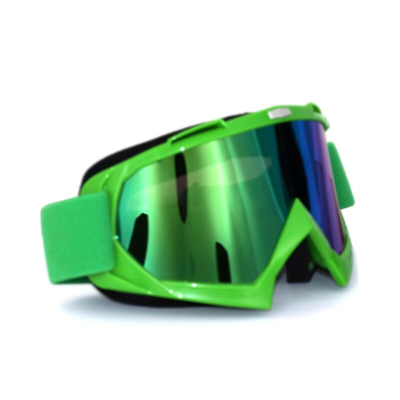 Mørkegrønn svart stripe motorsykkelbriller briller motocross googles sykkel langrenn fleksible briller tonet uv