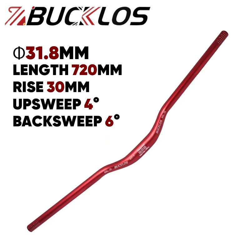 BUCKLOS kierownica roweru górskiego 31.8mm 25.4mm kierownica rowerowa 620/660/720/780mm kierownica MTB ze stopu aluminium części rowerowe: FIOLETOWY