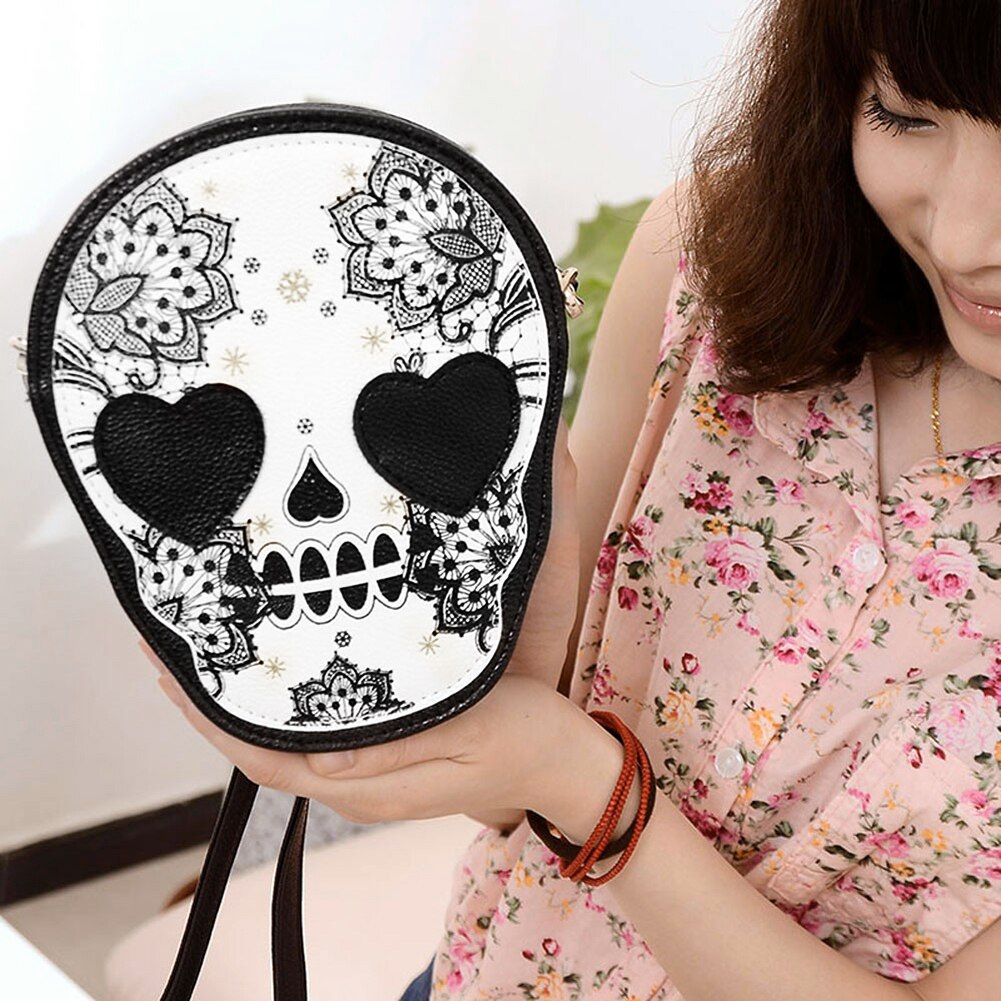 Halloween dell'UNITÀ di elaborazione Donne di Cuoio retrò Del Cranio Della Stampa del Sacchetto di Spalla Crossbody Borsa Borse A Spalla Sacchetti Regalo per le donne 2020 Bolsa Feminin