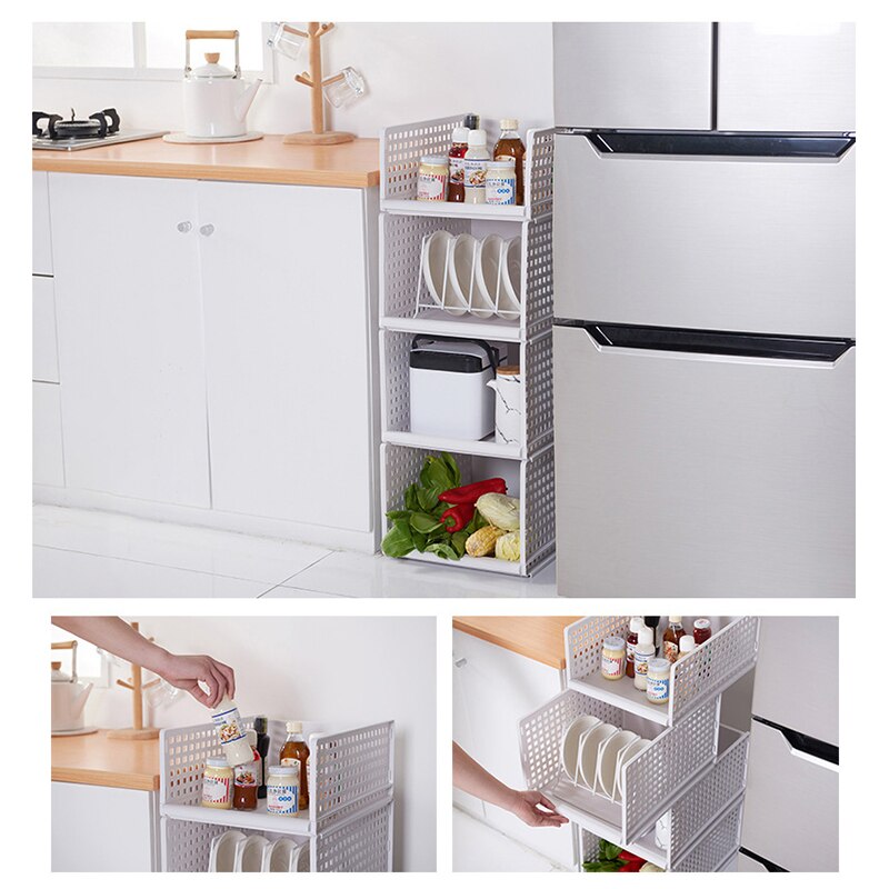 Drawer Wardrobe Storage Rack Folding Stackable Closet Clothes Organizer Multilayer Layered Storage Shelf For Bedroom Kitchen