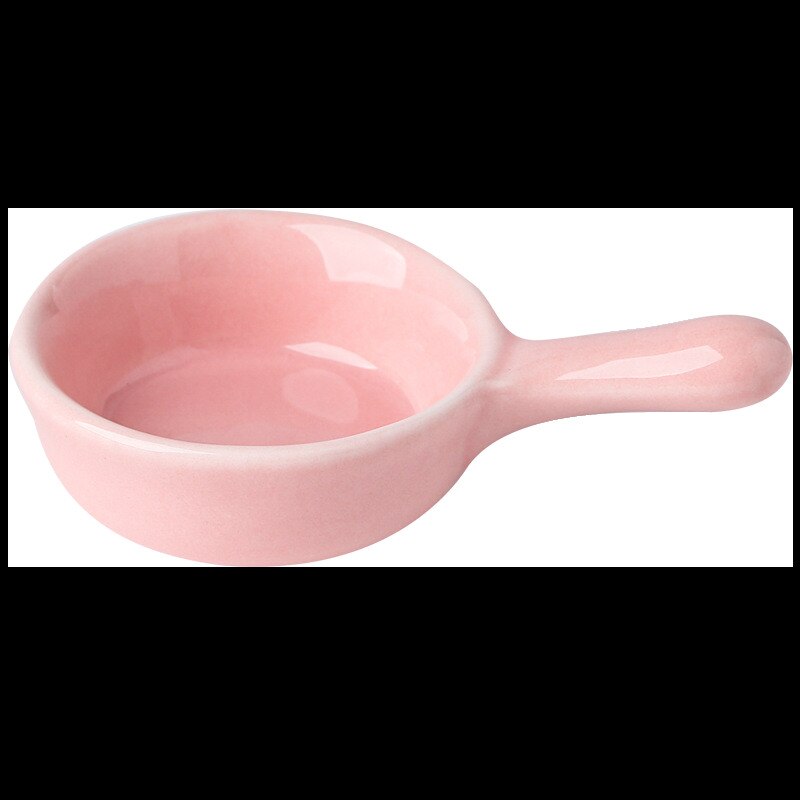 Cerámica original, plato de colores, platos domésticos de trompeta, para restaurante, tazón de cerámica blanco y rosa