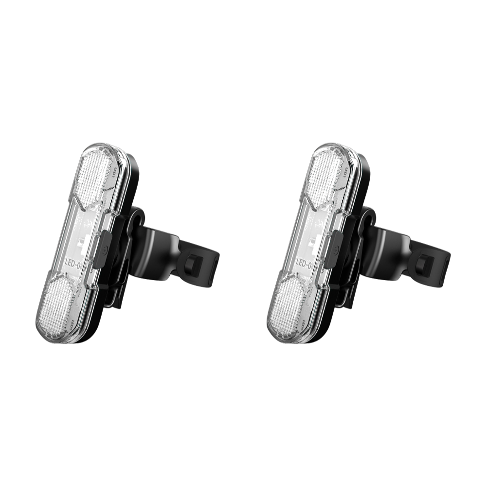 1-5 stk. cykelbaglygte usb genopladelig rød/blå/hvid led cykelsadelpind baglygte til natkørsel sikkerhedsadvarselslys: Lysegrå