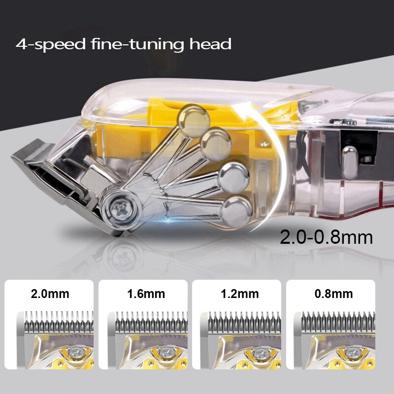 Surker SK-1609 Hair Clipper USB Rechargeable Hair Carving Clipper 4-Speed Fine-Tuning Trimmer For Men