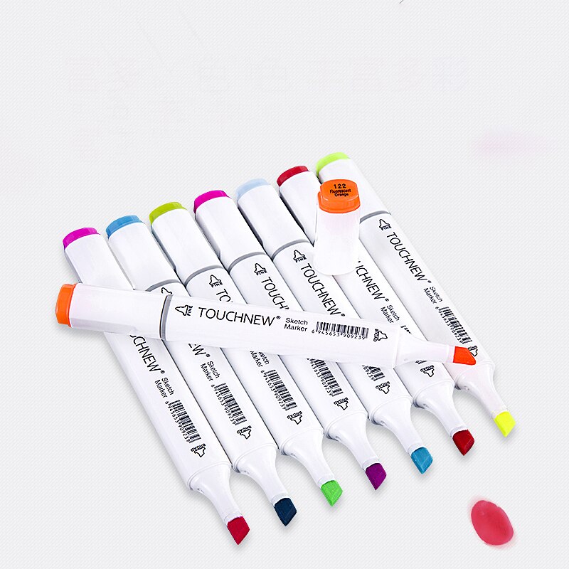 TOUCHNEW Artist Alcohol Markers Dual Tip Art Markers Twin Sketch Markers Pens Permanent Alcohol Based Markers with Case