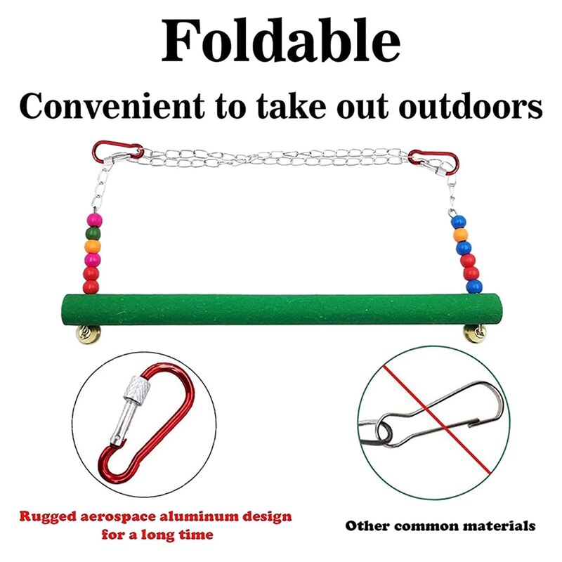 3PCS Chicken Toys Chicken Swing Toy,Wood Stand for Chicken Coop Swing Ladder Toys Vegetable Hanging Feeder for Chicken