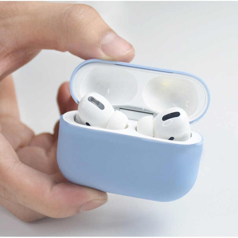 Funda de silicona suave líquida para Airpods Pro, funda inalámbrica con Bluetooth para airpod 3,